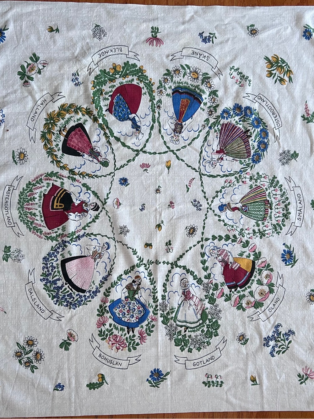 1950’s Swedish🇸🇪Linen Tablecloth